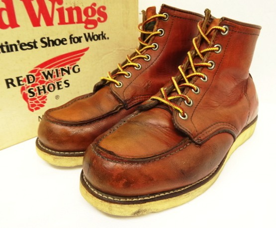 画像: 90'S RED WING 875 "半円犬タグ" レザー モックトゥブーツ オロラセット 箱付き USA製 (VINTAGE) 「Shoes」入荷しました。