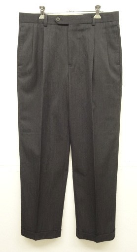 画像: BROOKS BROTHERS ツープリーツ ウールパンツ チャコール (USED) 「Bottoms」入荷しました。