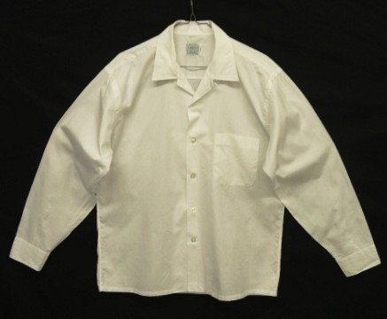 画像: 60'S BRENT コットン100% 長袖 オープンカラーシャツ ホワイト (VINTAGE) 「L/S Shirt」入荷しました。