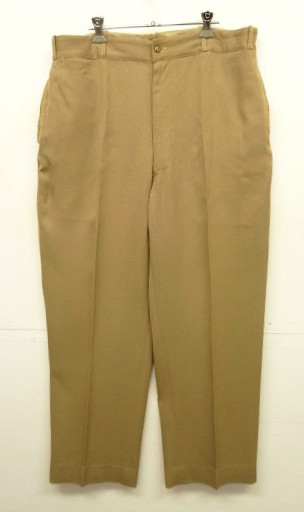 画像: 40'S アメリカ軍 USMA ウールギャバジンパンツ PATWINジップ タン (VINTAGE) 「Bottoms」入荷しました。