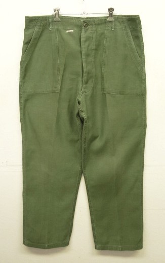 画像: 60'S アメリカ軍 US ARMY "OG107" コットンサテン ベイカーパンツ W40L33 (VINTAGE) 「Bottoms」入荷しました。