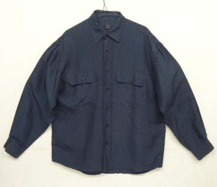 画像: DANIEL HECHTER フラップ付きポケット 長袖 シルクシャツ ネイビー (VINTAGE) 「L/S Shirt」入荷しました。