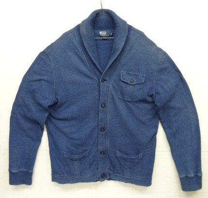 画像: 90'S RALPH LAUREN コットン ショールカラー カーディガン インディゴ (VINTAGE) 「Knit」入荷しました。