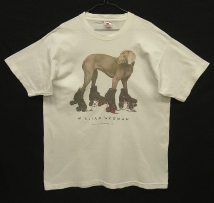 画像: 90'S WILLIAM WEGMAN "ROLLER ROVER" FOTOFOLIO製 シングルステッチ 半袖 Tシャツ ホワイト USA製 (VINTAGE) 「T-Shirt」入荷しました。