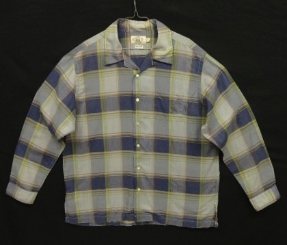 画像: 00'S RRL 白タグ マドラスチェック 長袖 オープンカラーシャツ (VINTAGE) 「L/S Shirt」入荷しました。