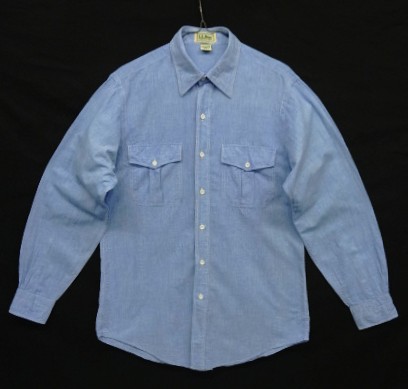 画像: 80'S LL Bean インド綿 長袖 シャツ ブルー インド製 (VINTAGE) 「L/S Shirt」入荷しました。