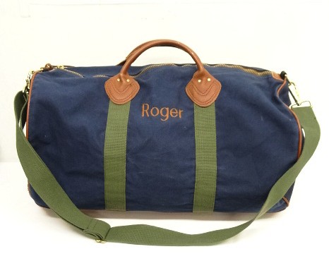 画像: 80'S LL Bean キャンバス/レザー ダッフルバッグ ネイビー/オリーブ USA製 (VINTAGE) 「Bag」入荷しました。