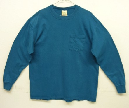 画像: 90'S LL Bean x RUSSELL ATHLETIC ポケット付き 長袖 Tシャツ ブルー USA製 (VINTAGE) 「T-Shirt」入荷しました。