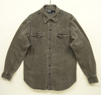 画像: 90'S RALPH LAUREN "WESTERN" デニム 長袖 ウエスタンシャツ ブラック (VINTAGE) 「L/S Shirt」入荷しました。