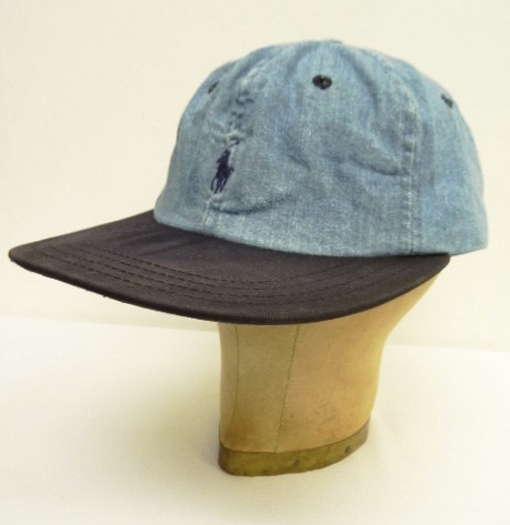 画像: 90'S RALPH LAUREN "POLO SPORT" ロゴ刺繍 デニム ベースボールキャップ ツートンカラー USA製 (VINTAGE) 「Cap」入荷しました。