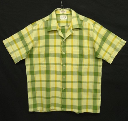 画像: 60'S DONEGAL コットン/ポリ 半袖 オープンカラーシャツ チェック柄 (VINTAGE) 「S/S Shirt」入荷しました。