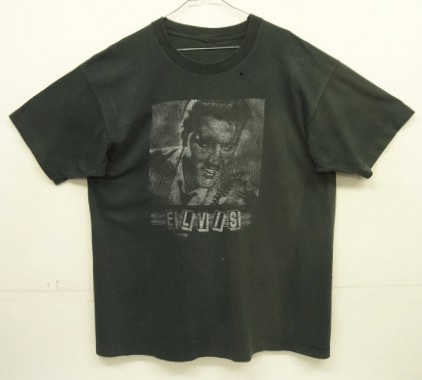 画像: 90'S ELVIS PRESLEY シングルステッチ 半袖 Tシャツ フェードブラック (VINTAGE) 「T-Shirt」入荷しました。