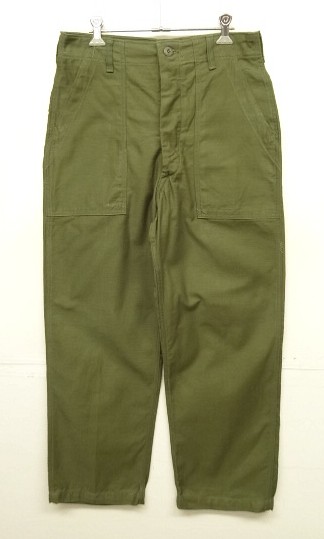 画像: 60'S アメリカ軍 US ARMY "OG107" コットンサテン ベイカーパンツ W32L29 (DEADSTOCK) 「Bottoms」入荷しました。