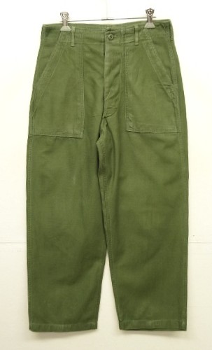 画像: 60'S アメリカ軍 US ARMY "OG107" コットンサテン ベイカーパンツ W30L29 (VINTAGE) 「Bottoms」入荷しました。
