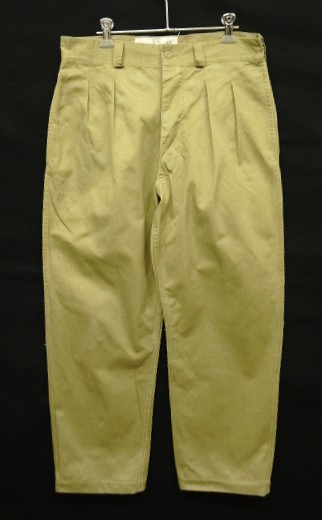 画像: 60'S フランス軍 M52 プリーツ入り チノパンツ ベージュ 84C (VINTAGE) 「Bottoms」入荷しました。