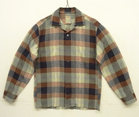 画像: 50'S McGREGOR コットン 長袖 オープンカラーシャツ チェック柄 USA製 (VINTAGE) 「L/S Shirt」入荷しました。