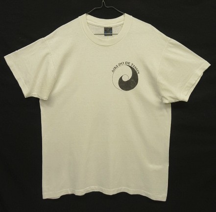 画像: 90'S AIKI-DO TASSIN "YIN & YANG" シングルステッチ 両面プリント 半袖 Tシャツ ホワイト USA製 (VINTAGE) 「T-Shirt」入荷しました。