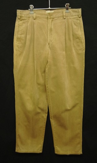 画像: 90'S LL Bean コットン ツープリーツ チノパンツ タン (VINTAGE) 「Bottoms」入荷しました。