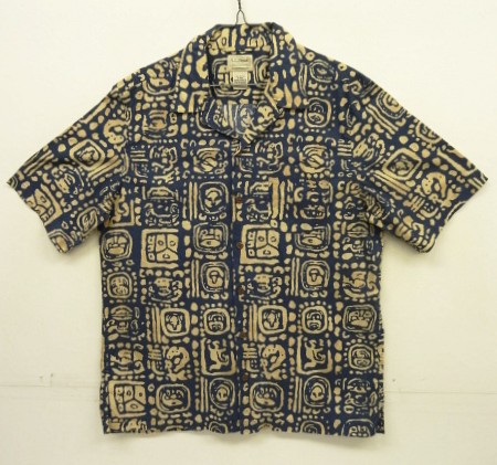画像: 00'S LL Bean コットン 半袖 オープンカラーシャツ 総柄 (VINTAGE) 「S/S Shirt」入荷しました。
