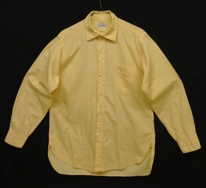 画像: 60'S TURNER FAGMAN 6ボタン マチ付き 長袖 ポプリンシャツ イエロー (VINTAGE) 「L/S Shirt」入荷しました。