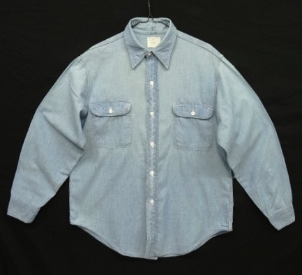 画像: 70'S BIG MAC コットン100% 耳付き シャンブレーシャツ ブルー USA製 (VINTAGE) 「L/S Shirt」入荷しました。