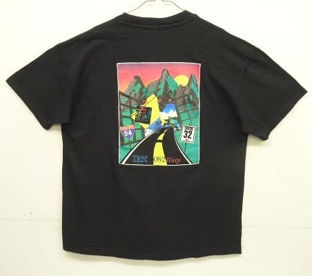 画像: 90'S IBM 両面プリント シングルステッチ 半袖 Tシャツ ブラック USA製 (VINTAGE) 「T-Shirt」入荷しました。