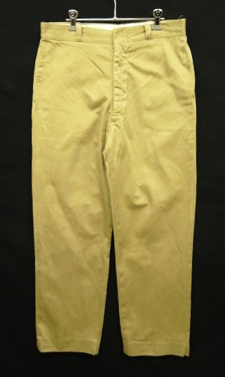 画像: 60'S アメリカ軍 US ARMY コットン100% チノパンツ WALDES製アルミジップ W34L31 (VINTAGE) 「Bottoms」入荷しました。