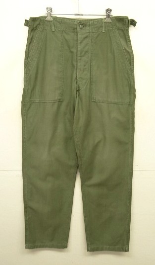 画像: 60'S アメリカ軍 US ARMY "OG107" 初期モデル コットンサテン 平ボタン ベイカーパンツ (VINTAGE) 「Bottoms」入荷しました。