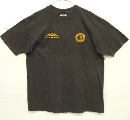 画像: 80'S SLED AVIATION シングルステッチ 両面プリント 半袖 Tシャツ ブラック USA製 (VINTAGE) 「T-Shirt」入荷しました。