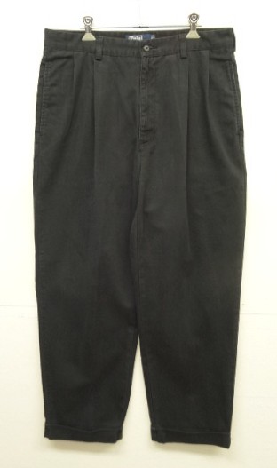 画像: 90'S RALPH LAUREN "HAMMOND PANT" ツープリーツ チノパンツ ブラック (VINTAGE) 「Bottoms」入荷しました。