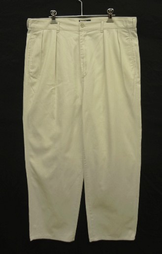 画像: 90'S RALPH LAUREN "ボックスロゴ" ツープリーツ チノパンツ オフホワイト USA製 (VINTAGE) 「Bottoms」入荷しました。