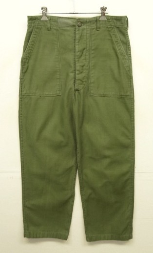 画像: 60'S アメリカ軍 US ARMY "OG107" コットンサテン ベイカーパンツ W34L33 (VINTAGE) 「Bottoms」入荷しました。