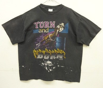 画像: 90'S PANHANDLE SLIM "TURN AND BURN" シングルステッチ 半袖 Tシャツ ブラック USA製 (VINTAGE) 「T-Shirt」入荷しました。