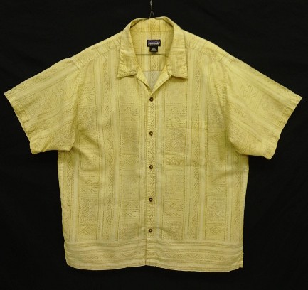 画像: 00'S PATAGONIA コットン 半袖 オープンカラーシャツ 総柄 (VINTAGE) 「S/S Shirt」入荷しました。