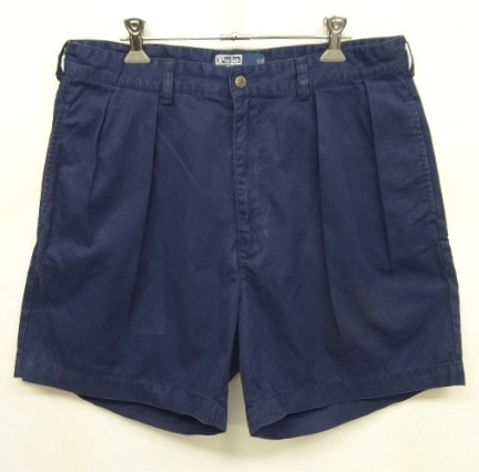 画像: 90'S RALPH LAUREN "ANDREW SHORT" ツープリーツ チノショーツ ネイビー (VINTAGE) 「Shorts」入荷しました。