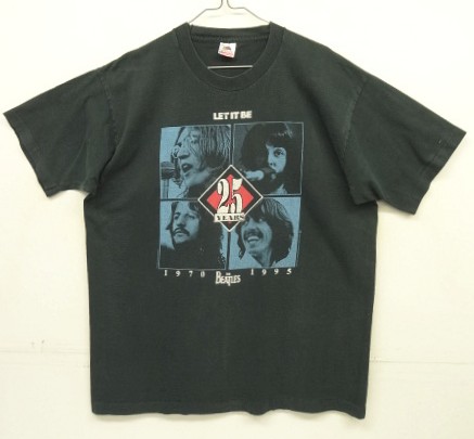 画像: 90'S THE BEATLES "LET IT BE 25YEARS" シングルステッチ 両面プリント 半袖 Tシャツ ブラック USA製 (VINTAGE) 「T-Shirt」入荷しました。
