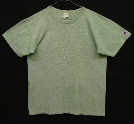 画像: 80'S CHAMPION トリコタグ 88/12 シングルステッチ 半袖 Tシャツ ヘザーミントグレー USA製 (VINTAGE) 「T-Shirt」入荷しました。
