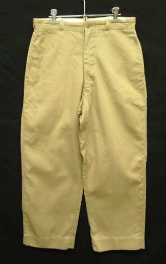 画像: 60'S アメリカ軍 US ARMY コットン100% チノパンツ PRENTICE製ブラスジップ (VINTAGE) 「Bottoms」入荷しました。