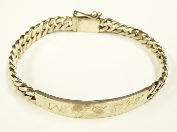 画像: ユーロミリタリー スターリングシルバー ミリタリー IDプレート チェーンブレスレット シルバー (VINTAGE) 「Accessorie」入荷しました。