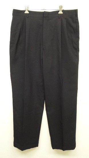 画像: 80'S BROOKS BROTHERS "MAKERS" BROOKSEASE ツータック ウールパンツ ダークネイビー TALONジップ USA製 (VINTAGE) 「Bottoms」入荷しました。