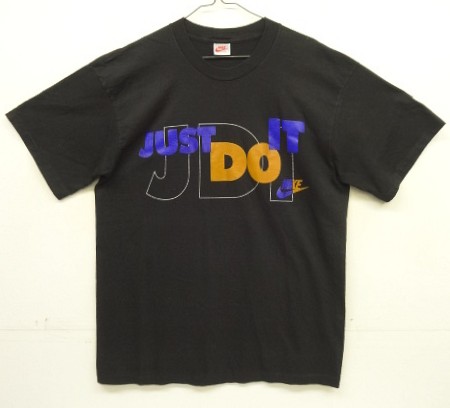 画像: 90'S NIKE "JUST DO IT" 銀タグ シングルステッチ Tシャツ ブラック USA製 (VINTAGE) 「T-Shirt」入荷しました。