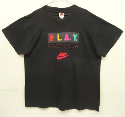 画像: 90'S NIKE "P.L.A.Y." 銀タグ シングルステッチ 両面プリント Tシャツ ブラック USA製 (VINTAGE) 「T-Shirt」入荷しました。