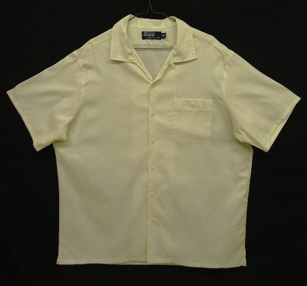 画像: 90'S RALPH LAUREN コードレーン 半袖 イタリアンカラーシャツ オフホワイト (VINTAGE) 「S/S Shirt」入荷しました。