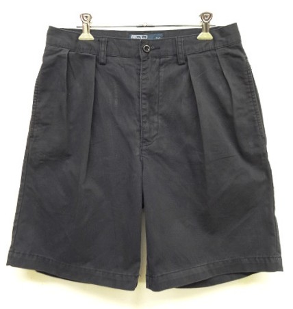 画像: 90'S RALPH LAUREN "TYLER SHORT" ツープリーツ チノショーツ ネイビー (VINTAGE) 「Shorts」入荷しました。