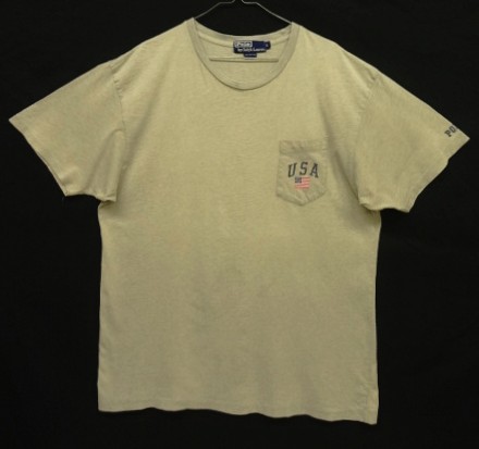画像: 90'S RALPH LAUREN シングルステッチ ポケット付き 半袖 Tシャツ ヘザーグレージュ (VINTAGE) 「T-Shirt」入荷しました。