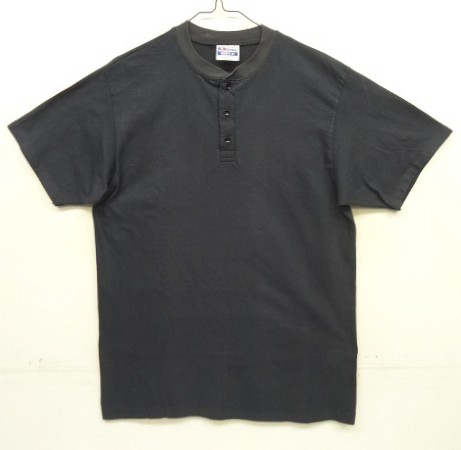 画像: 80'S HANES シングルステッチ 半袖 ヘンリーネック Tシャツ ダークネイビー USA製 (VINTAGE) 「T-Shirt」入荷しました。