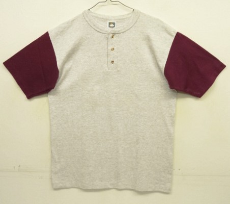 画像: 90'S COTTON DELUXE シングルステッチ 半袖 ヘンリーネック Tシャツ ツートンカラー USA製 (DEADSTOCK) 「T-Shirt」入荷しました。