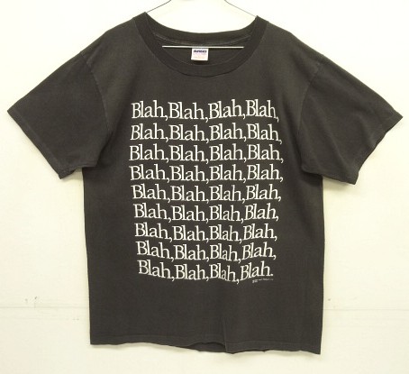 画像: 80'S BLAH,BLAH,BLAH シングルステッチ 半袖 Tシャツ ブラック USA製 (VINTAGE) 「T-Shirt」入荷しました。