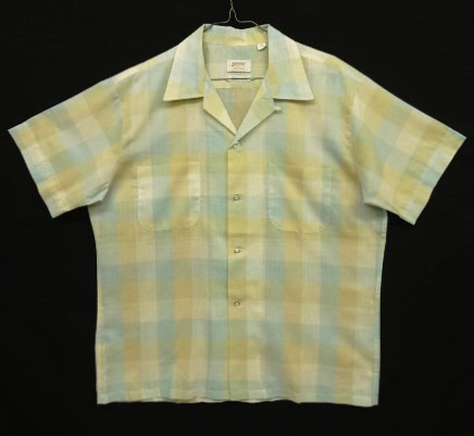 画像: 70'S JAYSON "JAYCODA" 半袖 オープンカラーシャツ チェック柄 USA製 (VINTAGE) 「S/S Shirt」入荷しました。