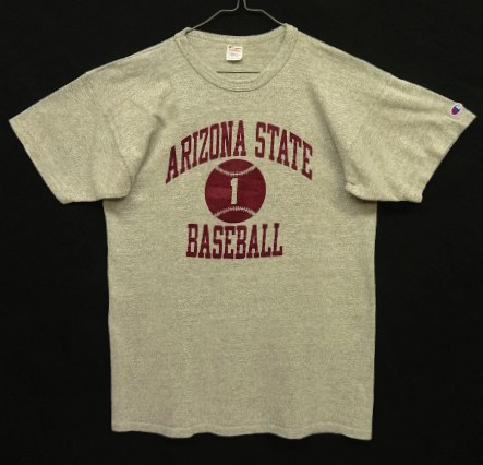 画像: 80'S CHAMPION トリコタグ 88/12 シングルステッチ 三段プリント 半袖 Tシャツ ヘザーグレー USA製 (VINTAGE) 「T-Shirt」入荷しました。